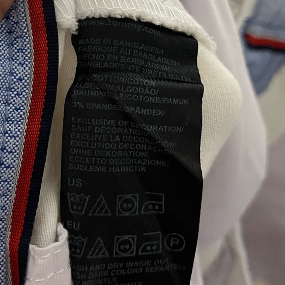 Tommy Hilfiger Men’s Embroidered Logo Shorts White Size 34 - Picture 7 of 10